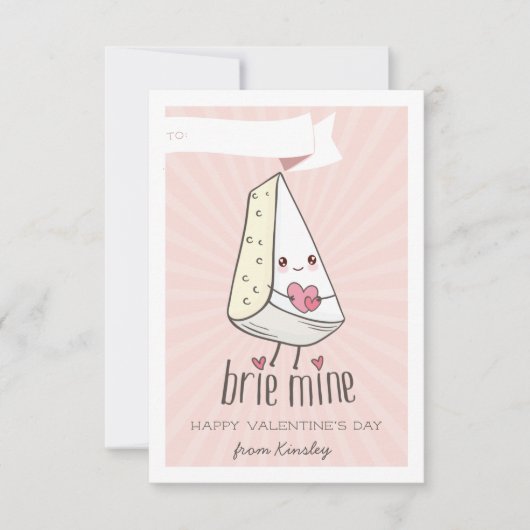 Brie Mine | Schattigee Classroom Valentijnsdag Kaa Kaart (Voorkant)