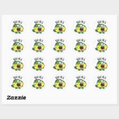 Brie-rex Funny Cheese TRex Pun Ronde Sticker (Vel)