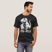 Brie-rex funny dinosaur with brie cheese tyrannosa t-shirt (Voorkant volledig)