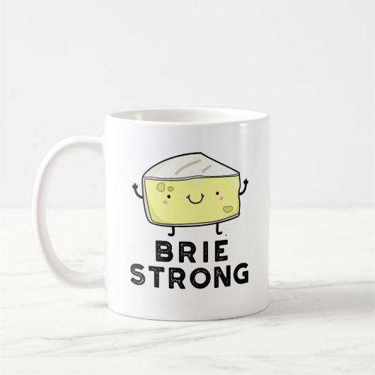 Brie Sterke Funny Positive Cheese Pun Koffiemok (Links)