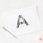 BRIEF A BAR CODE Eerste Initiaal Barcode Patroon Rechthoekige Sticker (Envelop)