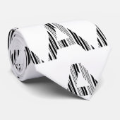 BRIEF A BAR CODE Eerste Initiaal Barcode Patroon Stropdas (Opgerold)