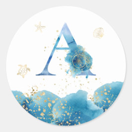 *~* BRIEF A - Beach Zee Ocean Envelope Sticker