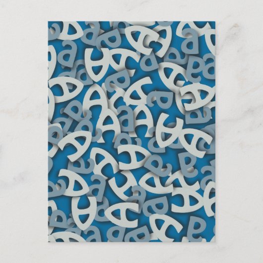 Brief A Blauw Briefkaart (Voorkant)