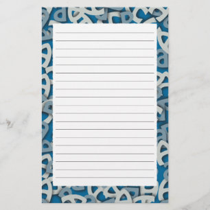 Brief A Blauw Briefpapier