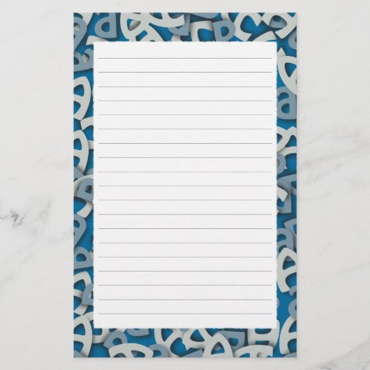 Brief A Blauw Briefpapier (Voorkant)