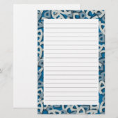 Brief A Blauw Briefpapier (Voorkant / Achterkant)