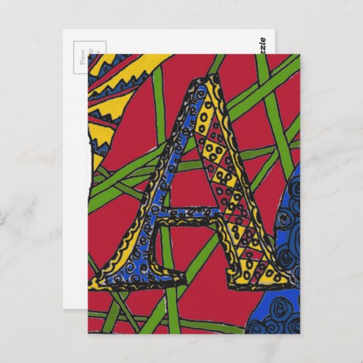 Brief "A" Briefkaart (Voorkant / Achterkant)