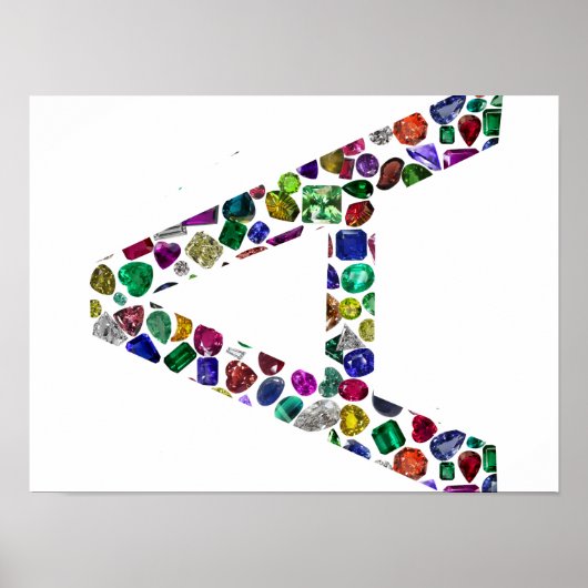 BRIEF-A, gemaakt met edelstenen Poster (Voorkant)