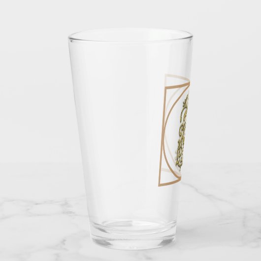 BRIEF A MONOGRAM Beauely Weddenschap New Home Gift Glas (Rechts)