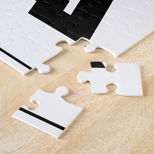 Brief A Monogram | Eenvoudig, modern, minimaal Legpuzzel (Zijkant)
