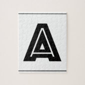 Brief A Monogram | Eenvoudig, modern, minimaal Legpuzzel (Verticaal)
