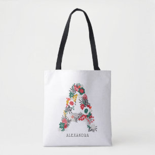 Brief A   Monogram I voor flessenbriefjes Tote Bag