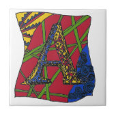 Brief "A" Tegeltje (Voorkant)