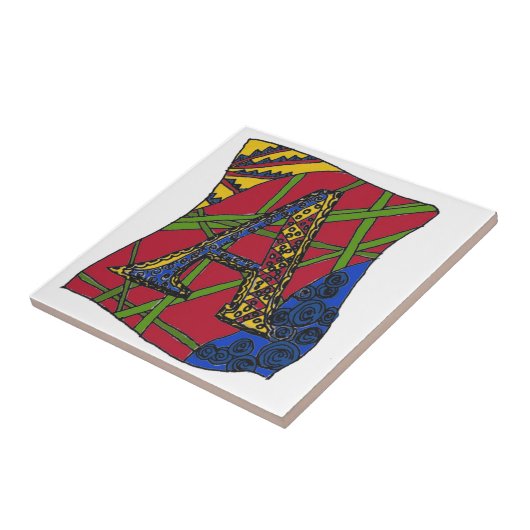 Brief "A" Tegeltje (Zijkant)