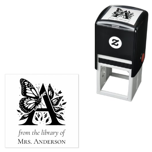 Brief A Vlinder Monogram Uit de Bibliotheek Van Zelfinktende Stempel (In situ)
