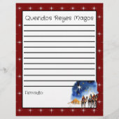 Brief aan de Drie Wijze Mannen Rood + Kleurplaat (Voorkant)