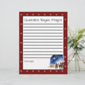 Brief aan de Drie Wijze Mannen Rood + Kleurplaat (Staand voorkant)