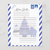 Brief aan de Kerstman Blauwe Kerstboom (Voorkant)