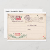 Brief aan de Kerstman Briefkaart (Voorkant / Achterkant)