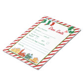Brief aan de Kerstman - Candy Cane-dorp Notitieblok (Schuin)