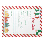 Brief aan de Kerstman - Candy Cane-dorp Notitieblok (Voorkant)