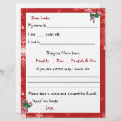 Brief aan de Kerstman, Kandijstokken en Sneeuwvlok (Voorkant / Achterkant)