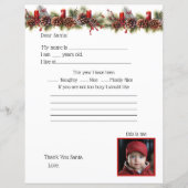 Brief aan de Kerstman, met foto van kind (Voorkant)