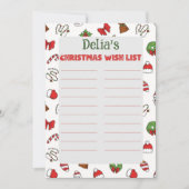 Brief aan de Kerstman met kindernaam Kaart (Voorkant)