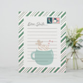 Brief aan de kerstman met zoete traktaties peperko (Staand voorkant)