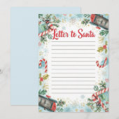 Brief aan de Kerstman Sjabloon voor Jongens | Noor Kaart (Voorkant / Achterkant)