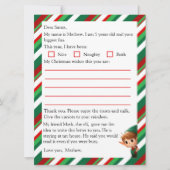 Brief aan de Kerstman van Kinderen | Verlanglijstj Feestdagenkaart (Voorkant)