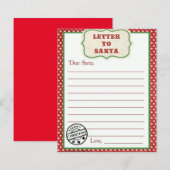 Brief aan de Santa (Voorkant / Achterkant)