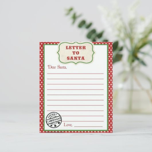 Brief aan de Santa (Staand voorkant)