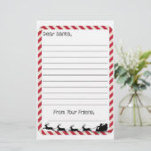 Brief aan de Santa Briefpapier (Staand voorkant)