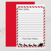 Brief aan de Santa Briefpapier (Voorkant / Achterkant)