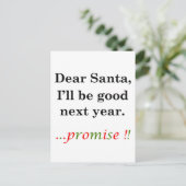 Brief aan de Santa Feestdagenkaart (Staand voorkant)