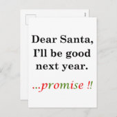 Brief aan de Santa Feestdagenkaart (Voorkant / Achterkant)