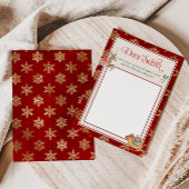 Brief aan de Santa sjabloon. Een afbeelding sjablo Kaart