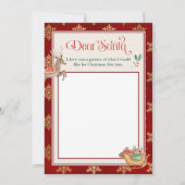 Brief aan de Santa sjabloon. Een afbeelding sjablo Kaart (Voorkant)