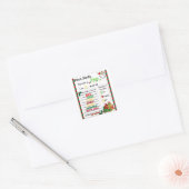 Brief aan de Santa Vierkante Sticker (Envelop)