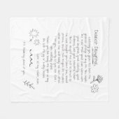 Brief aan dochter fleece deken (Voorkant (Horizontaal))