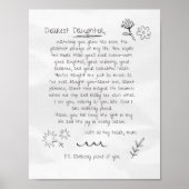Brief aan dochter poster (Voorkant)