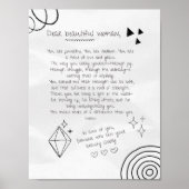 Brief aan een mooie vrouw poster (Voorkant)