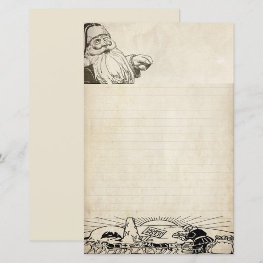 brief aan het blad voor Santa Paper (Voorkant / Achterkant)