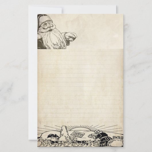 brief aan het blad voor Santa Paper (Voorkant)