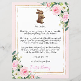 Brief aan het kind van de paasbunny kaart