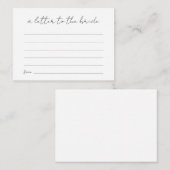 Brief aan het moderne Vrijgezellenfeest Informatiekaartje (Voorkant / Achterkant)