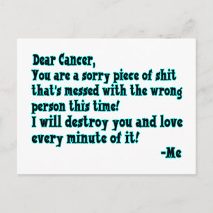 Brief aan kanker briefkaart