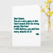 Brief aan kanker kaart (Gele Bloem)